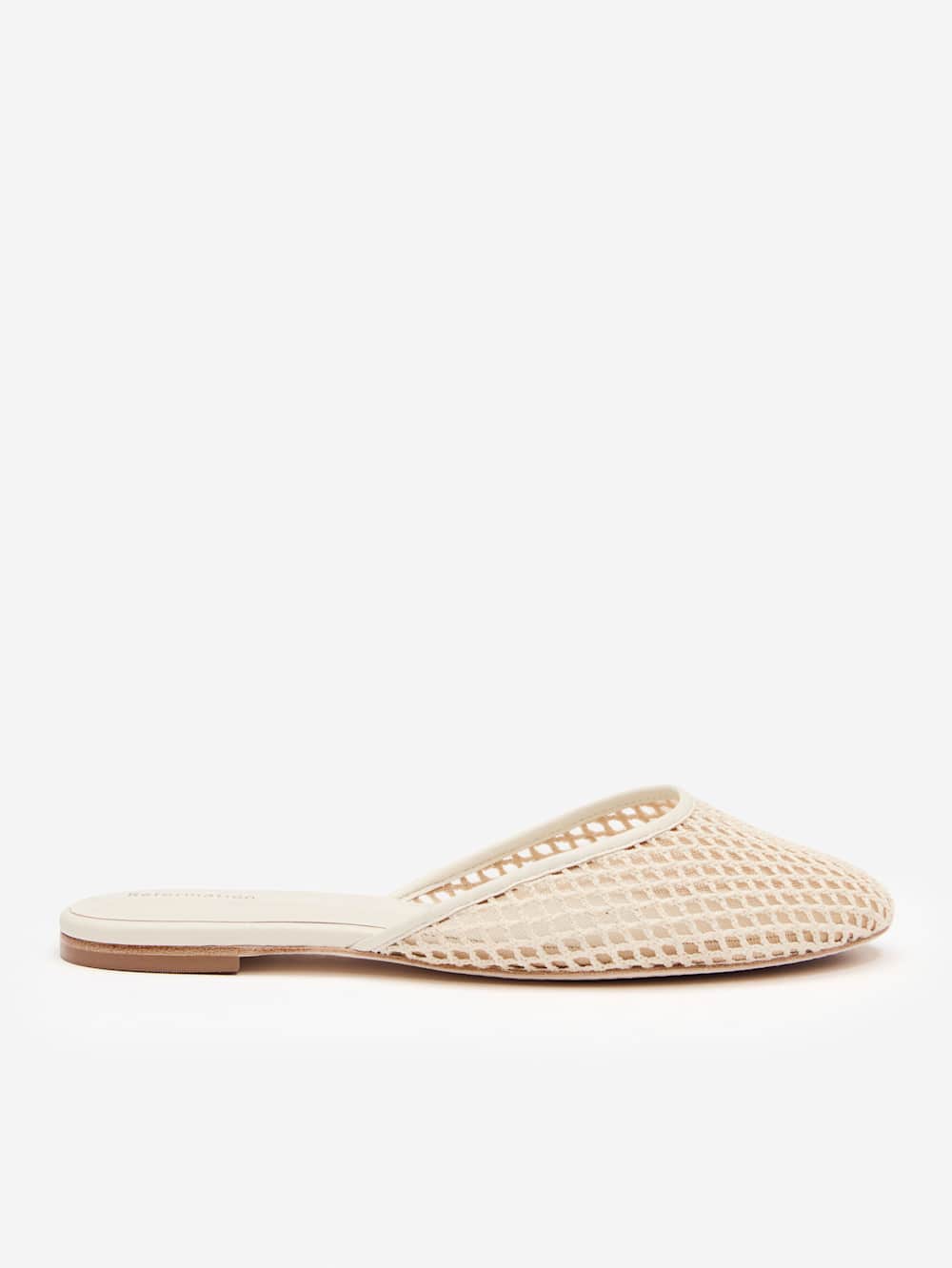 Reformation Melly Flat Mule - Ivory Crochet