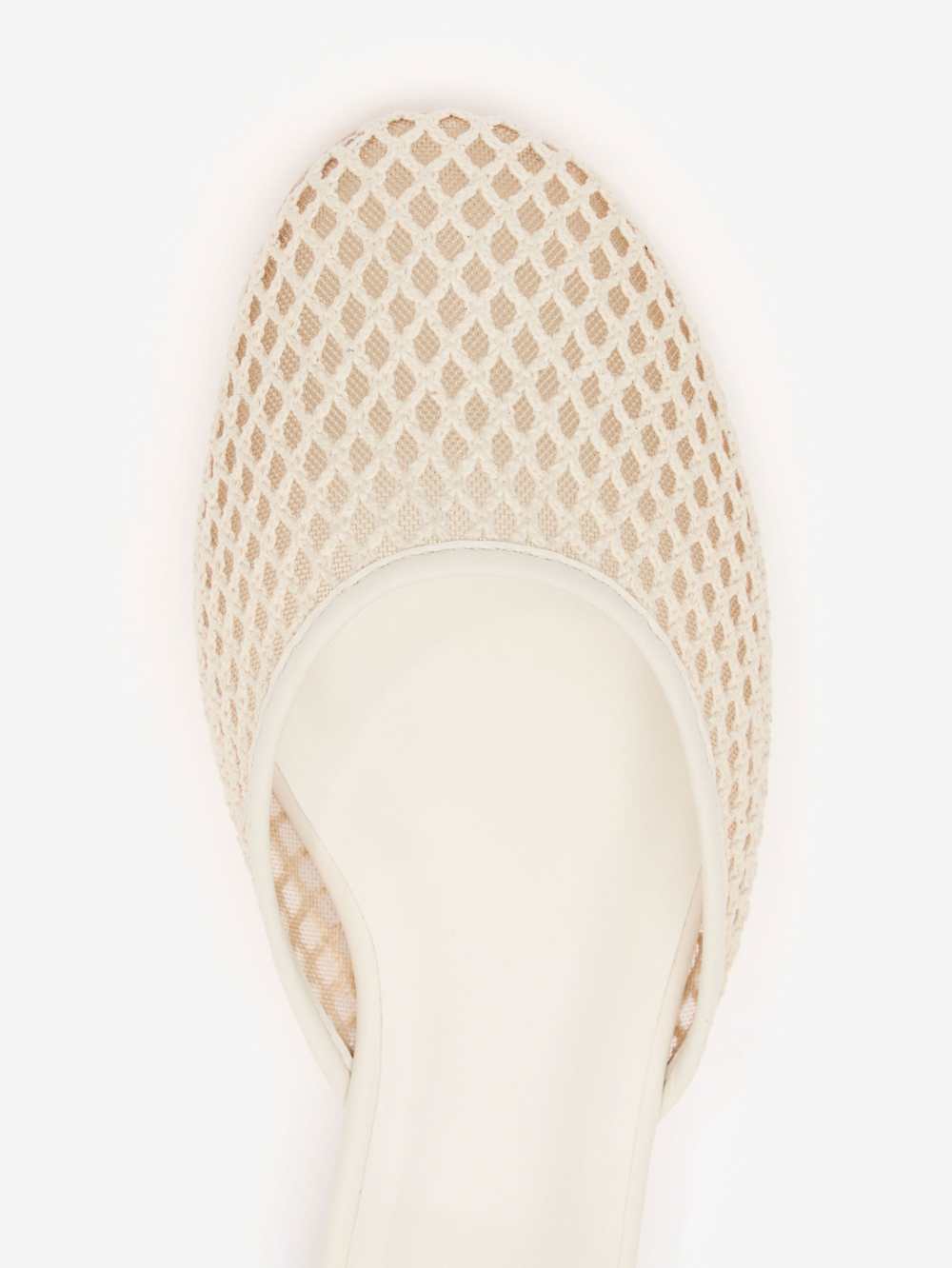 Reformation Melly Flat Mule - Ivory Crochet