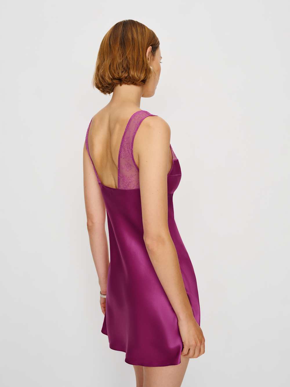 Reformation Robbie Silk Dress - Hibiscus Tea