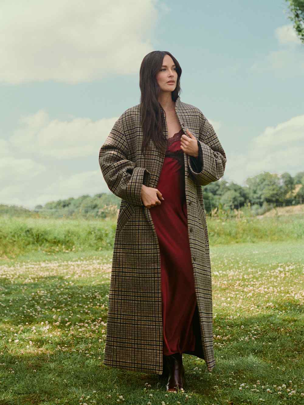 Reformation Cotswolds Coat - Toffee Plaid