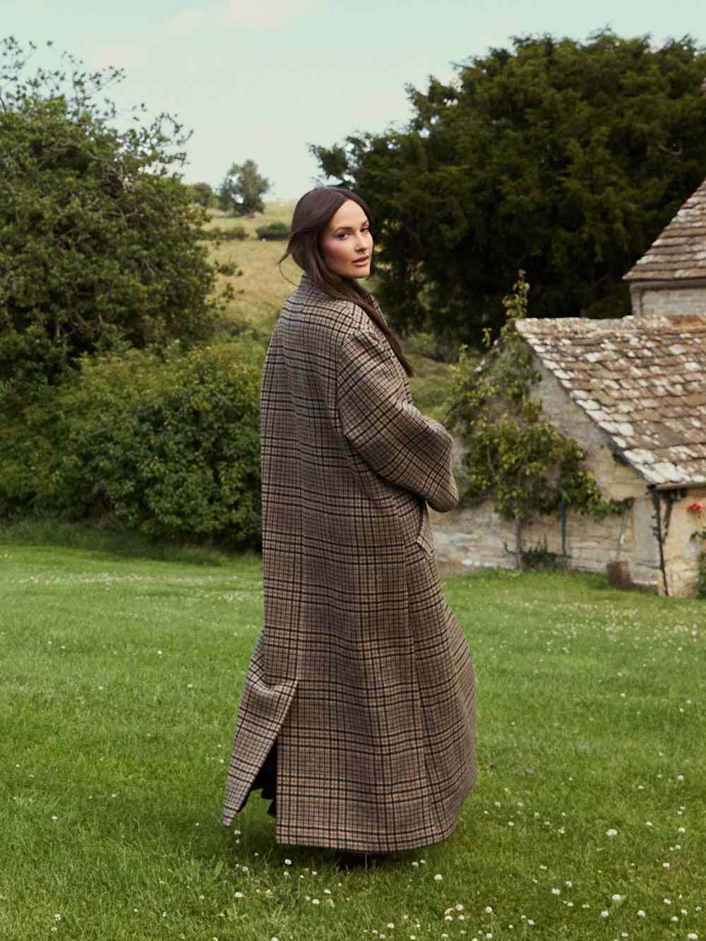 Reformation Cotswolds Coat - Toffee Plaid
