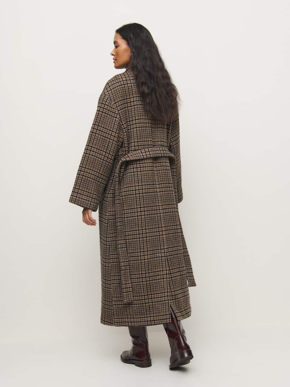 Reformation Cotswolds Coat - Toffee Plaid