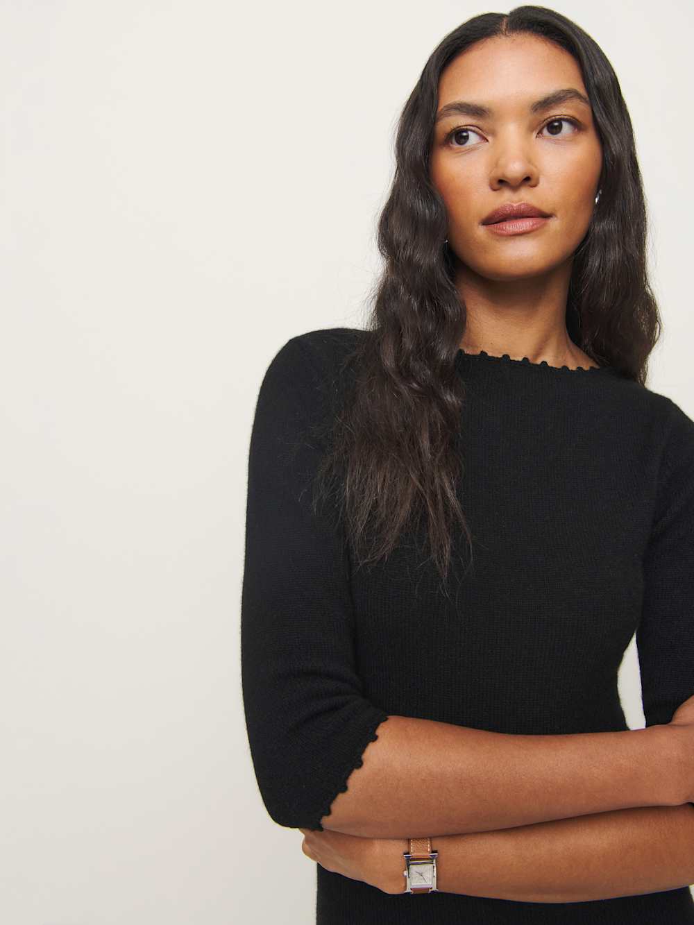 Reformation Baez Cashmere Mini Dress - Black