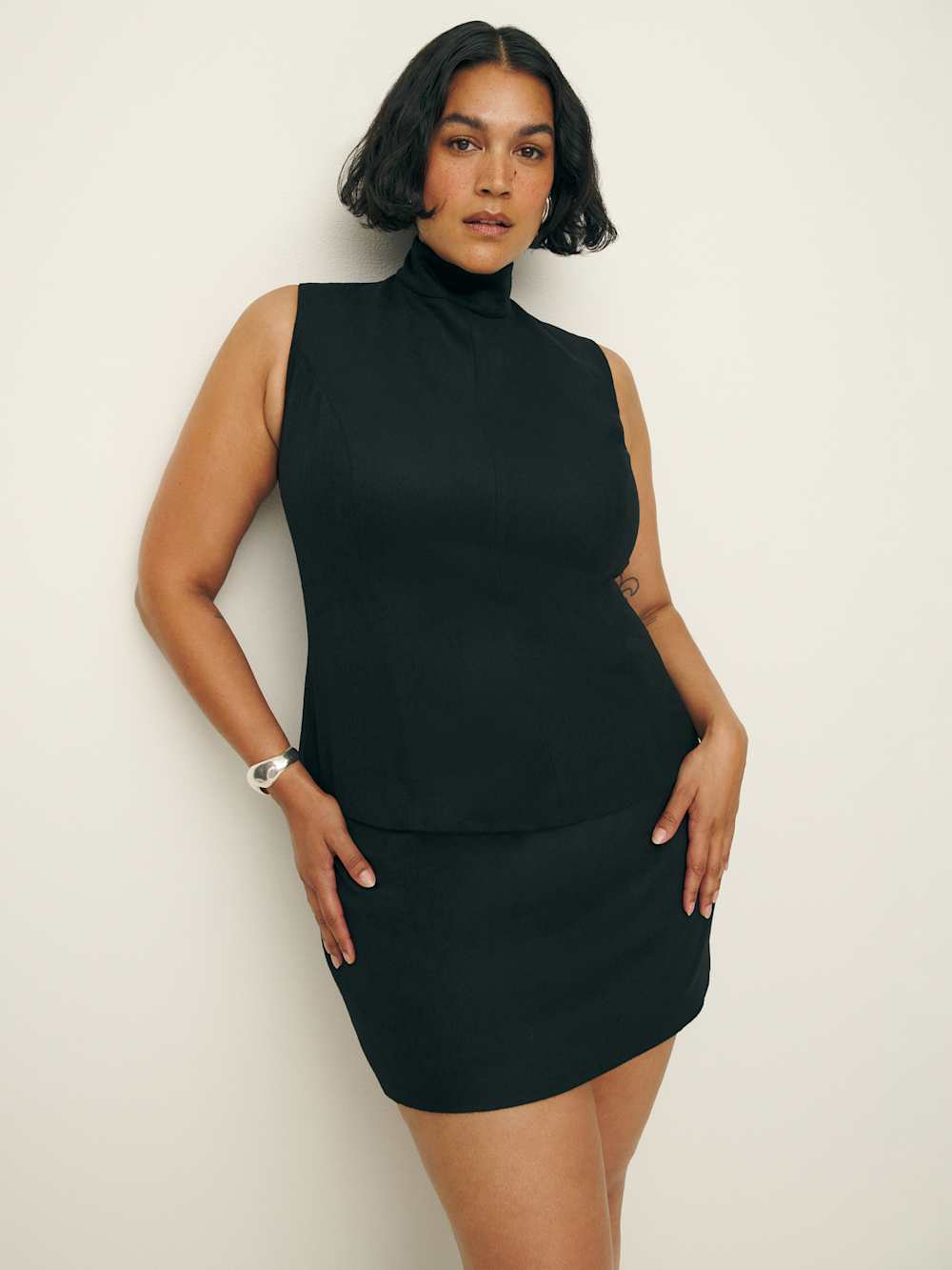 Reformation Buxton Skirt Es - Black