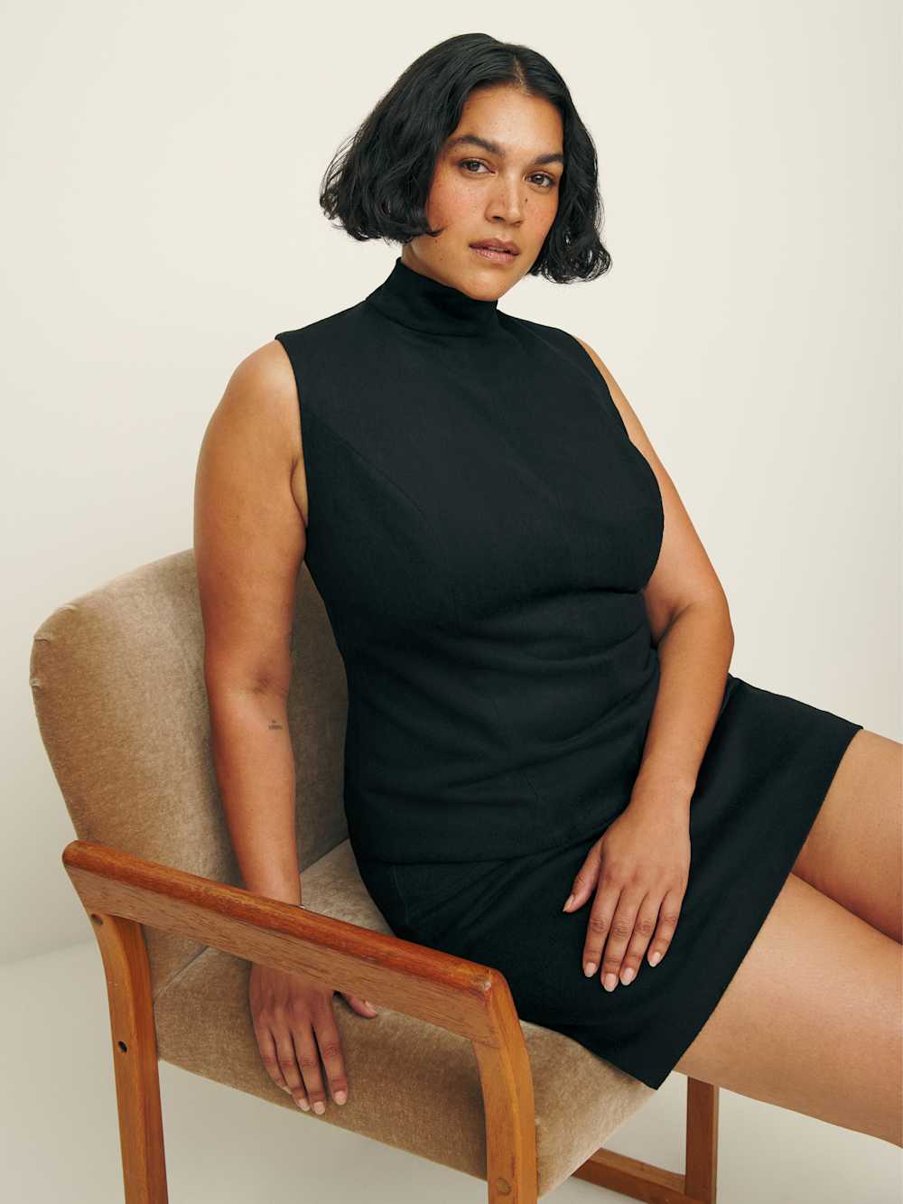 Reformation Buxton Skirt Es - Black
