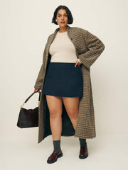 Reformation Buxton Skirt Es - Navy