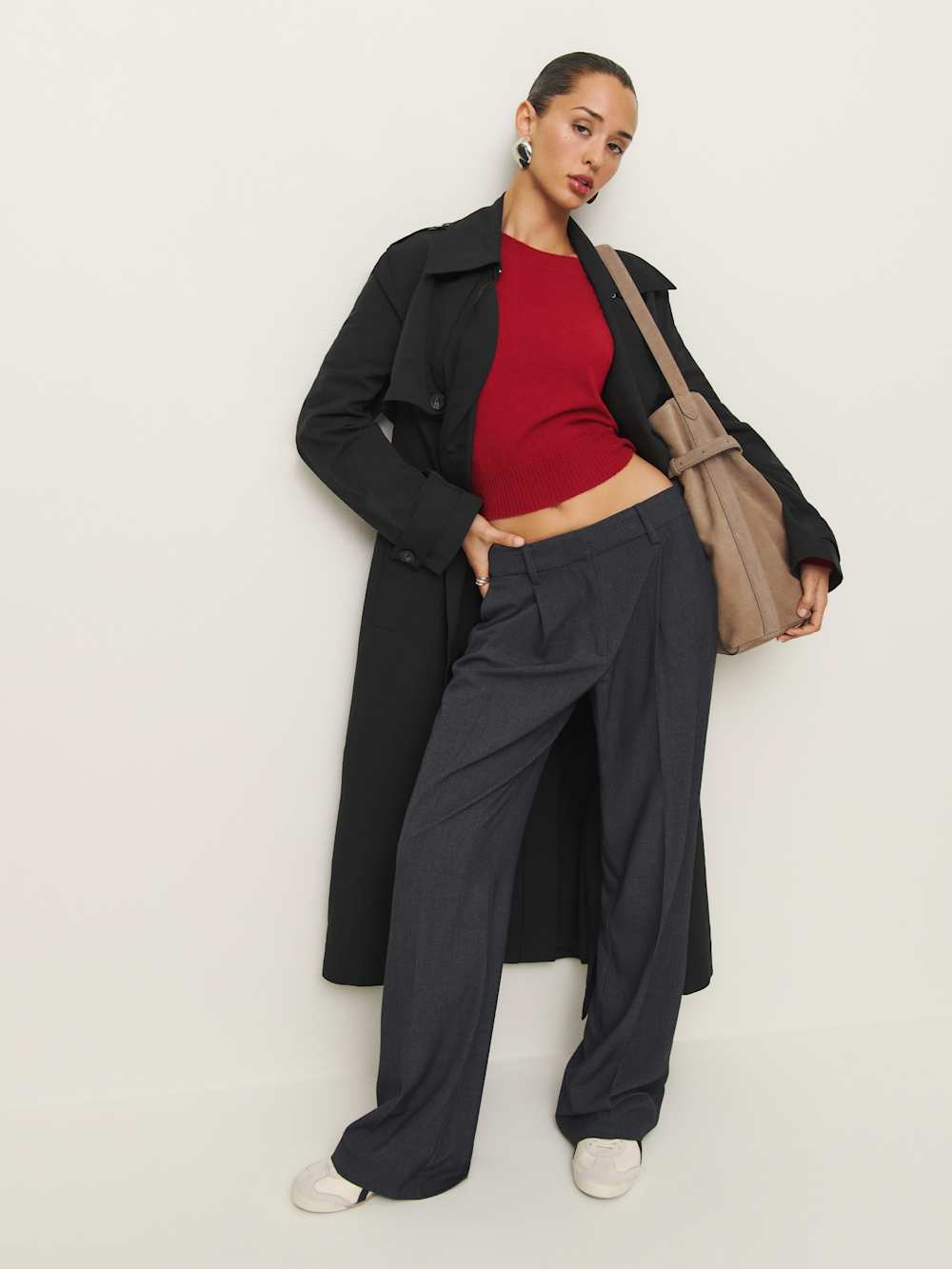 Reformation Matteo Trench - Black
