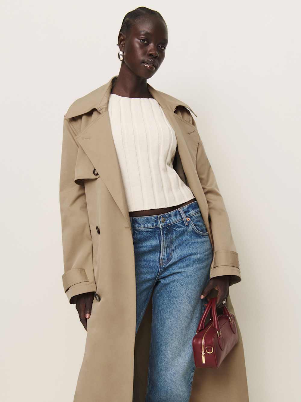 Reformation Matteo Trench - Khaki