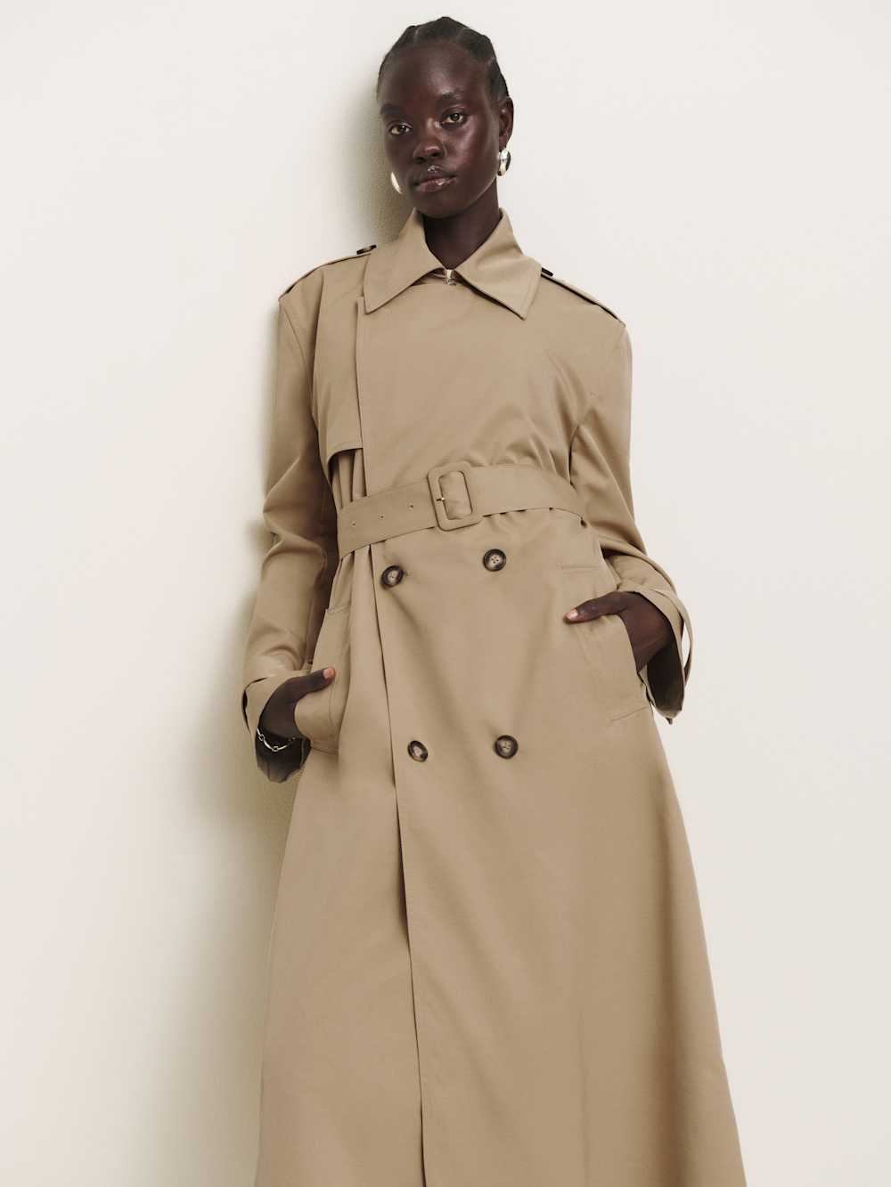 Reformation Matteo Trench - Khaki