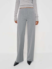 Reformation Petites Vida Low Rise Pant - Grey Stripe