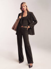 Reformation Petites Vida Low Rise Pant - Mole
