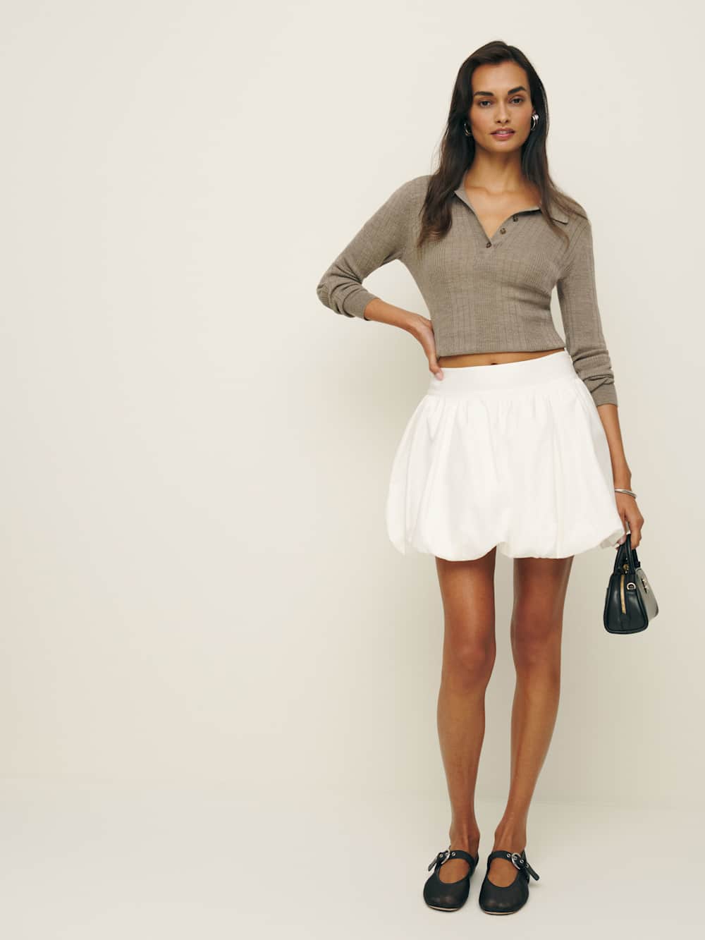 Reformation Brynn Skirt - White