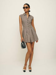 Reformation Arella Linen Dress - Tartine Check