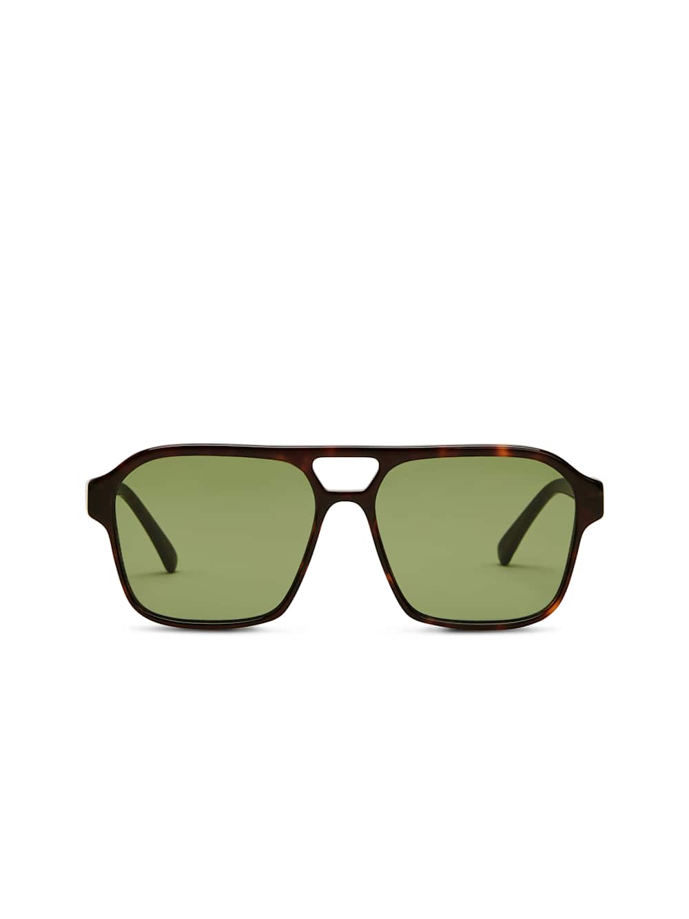 Reformation Brune Sunglasses - Tortoise/green