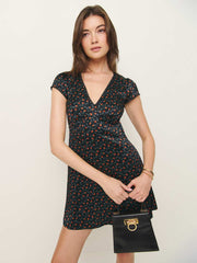 Reformation Amellia Silk Dress - Perla