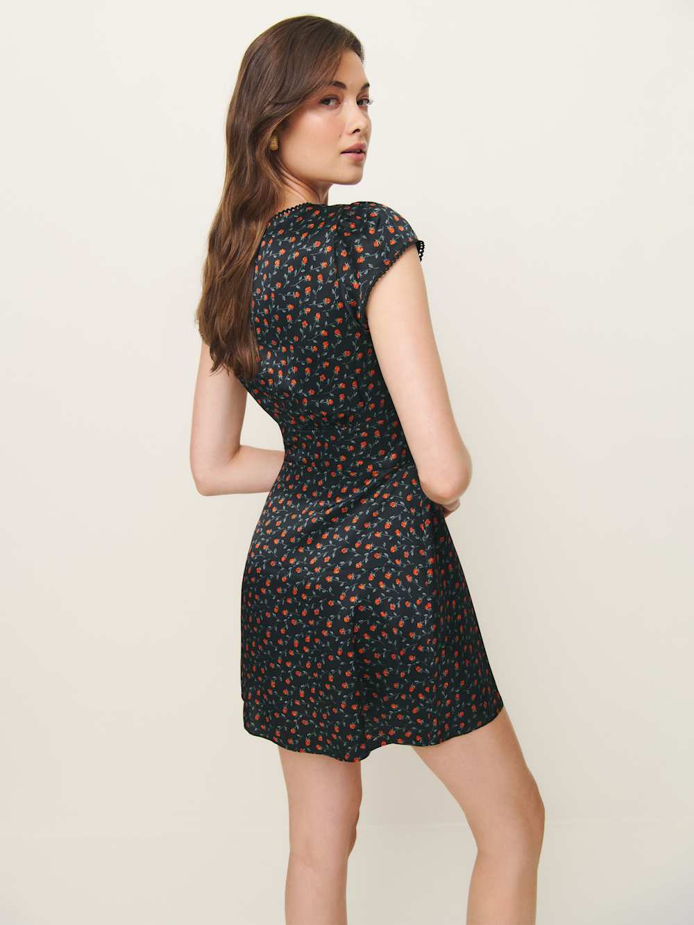 Reformation Amellia Silk Dress - Perla
