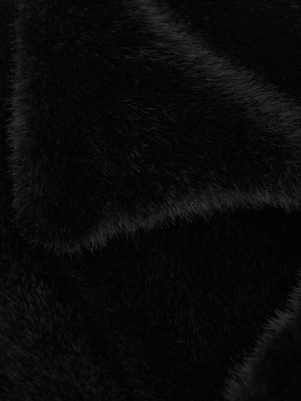 Reformation Chloe Faux Fur Oversized Coat - Black