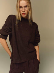 Reformation Cove Cashmere Oversized Crew - Compost