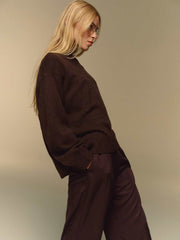 Reformation Cove Cashmere Oversized Crew - Compost