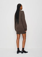 Reformation Maeve Cashmere Polo Dress - Walnut