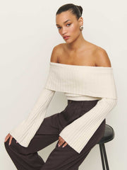 Reformation Lana Cashmere Blend Sweater - Gossamer