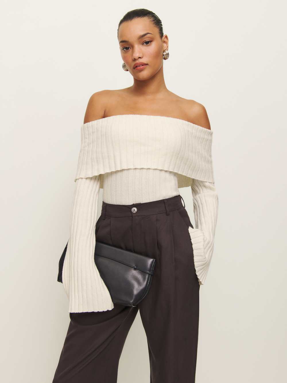 Reformation Lana Cashmere Blend Sweater - Gossamer