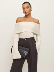 Reformation Lana Cashmere Blend Sweater - Gossamer