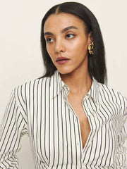 Reformation Becker Shirt - Savoy Stripe
