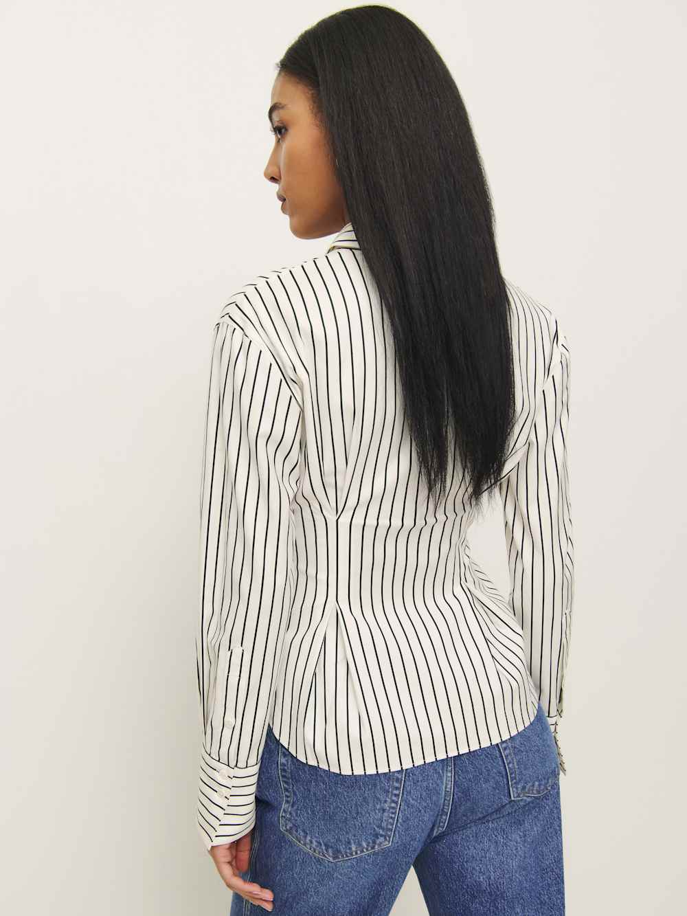 Reformation Becker Shirt - Savoy Stripe