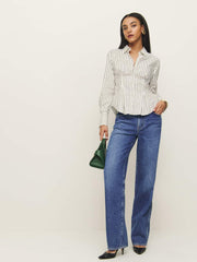 Reformation Becker Shirt - Savoy Stripe