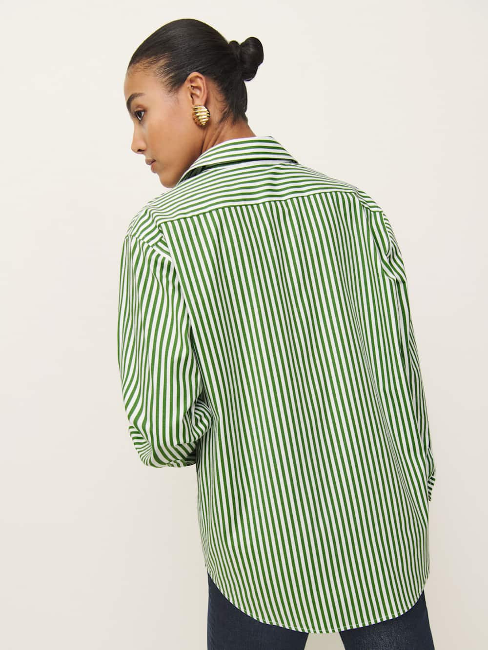 Reformation Eli Oversized Shirt - Tuesday Stripe
