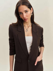 Reformation Parker Oversized Blazer - Mole
