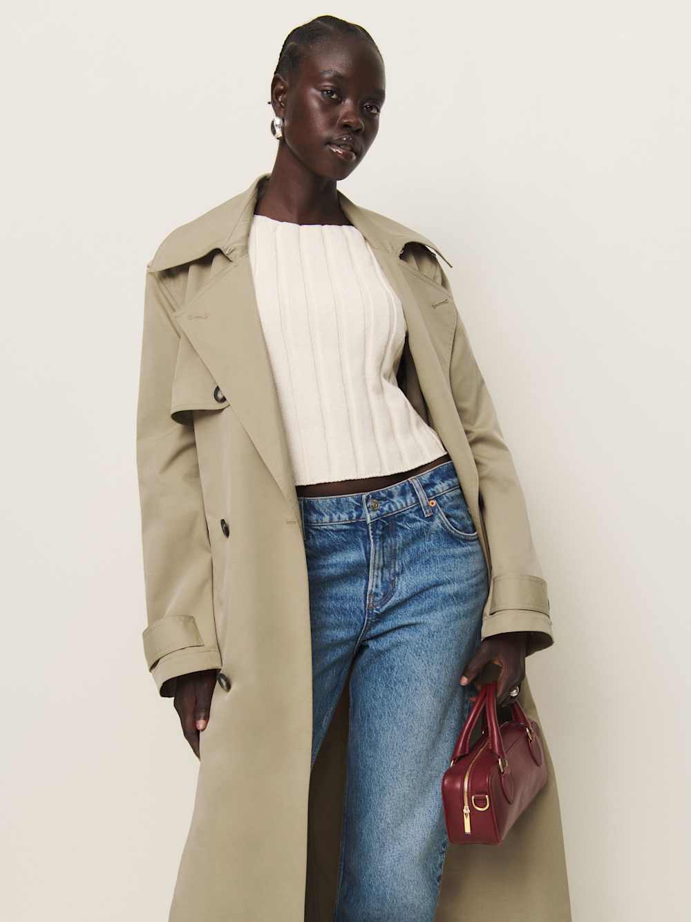 Reformation Petites Matteo Trench - Khaki