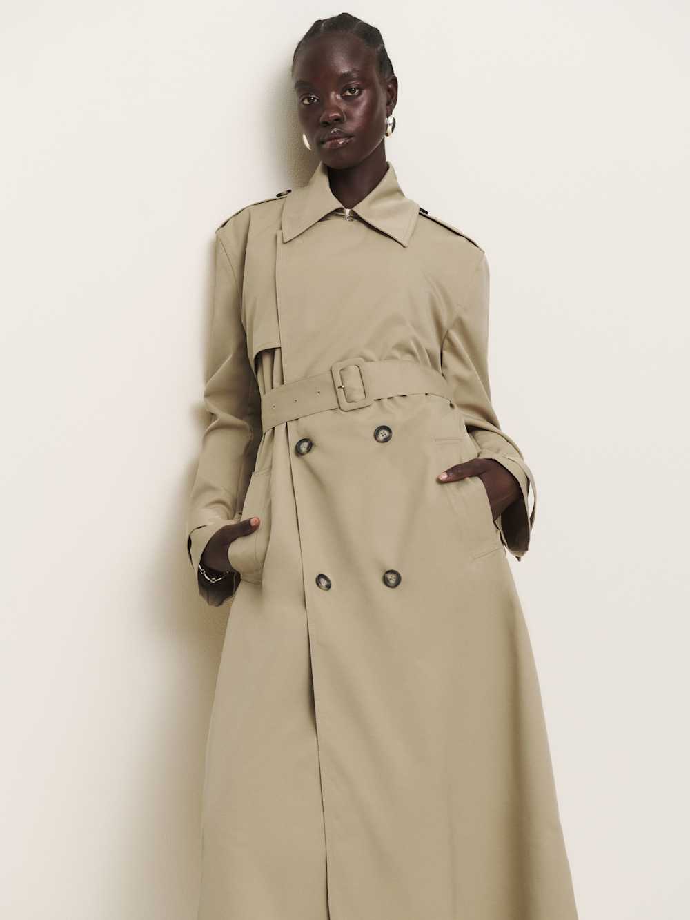 Reformation Petites Matteo Trench - Khaki