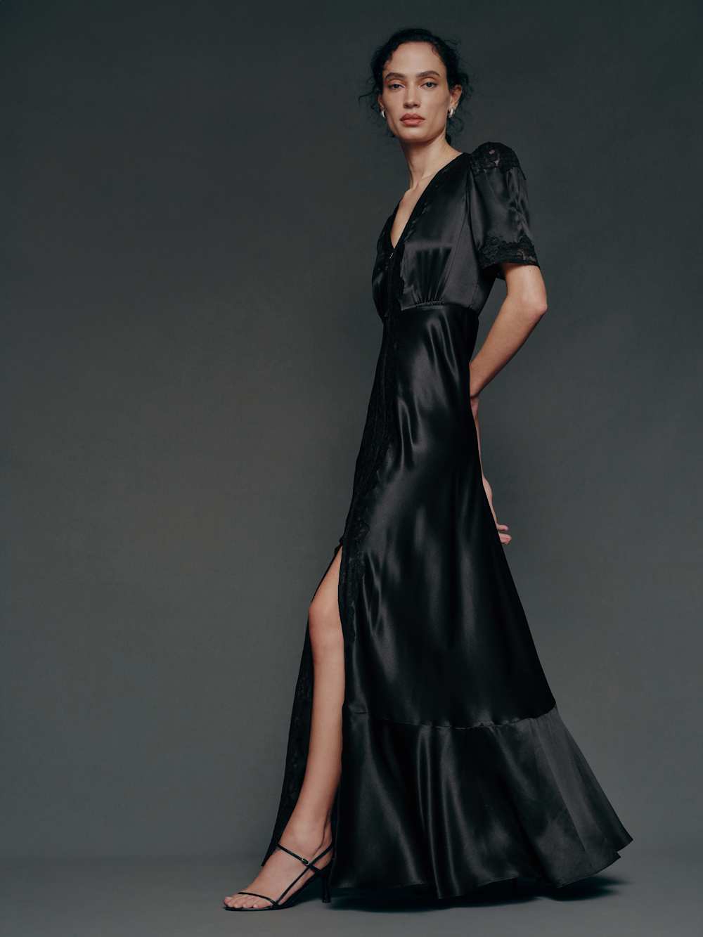 Reformation Charles Dress - Black