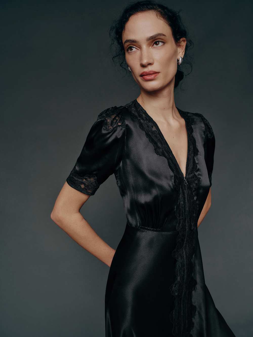 Reformation Charles Dress - Black
