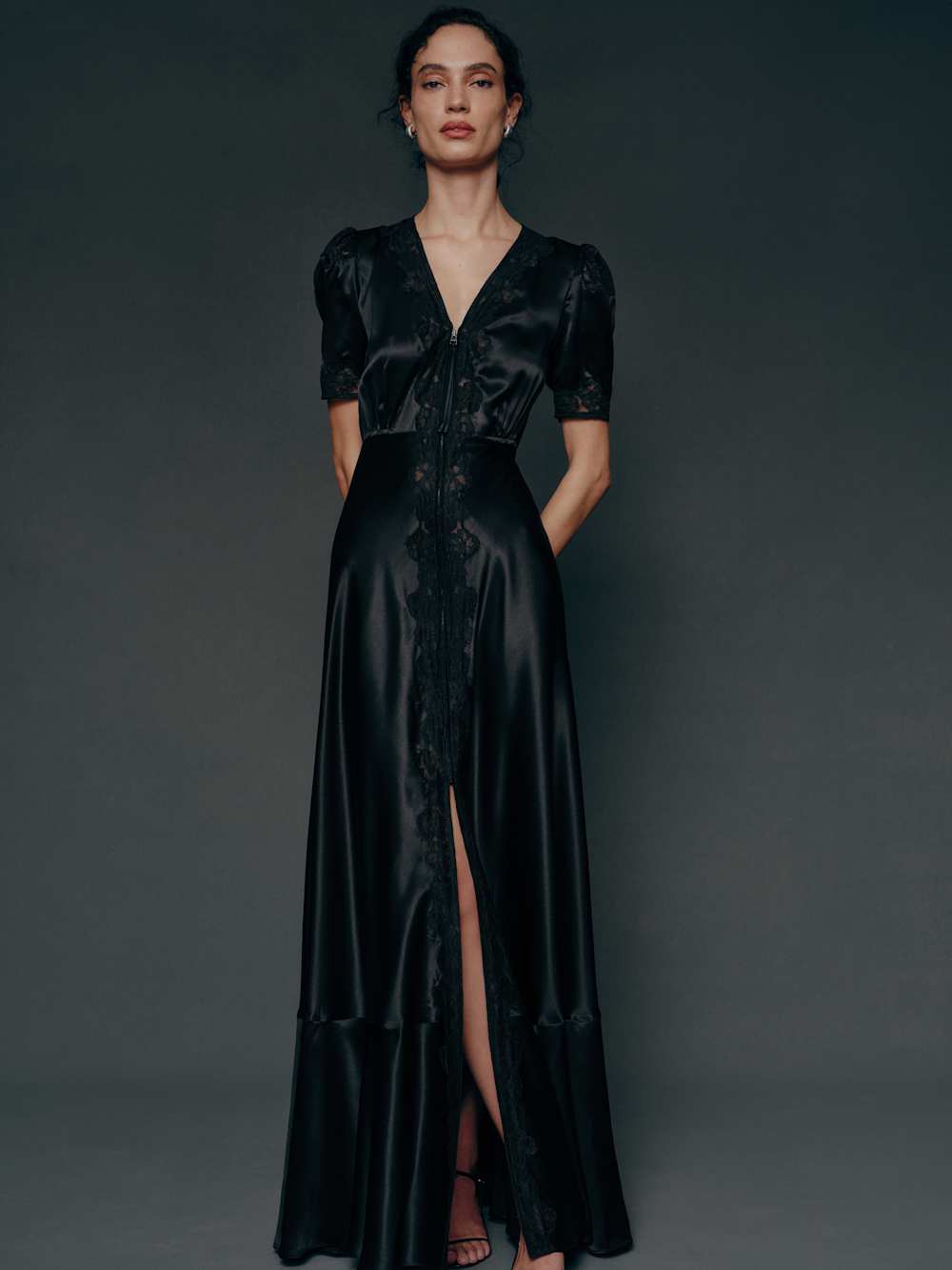 Reformation Charles Dress - Black