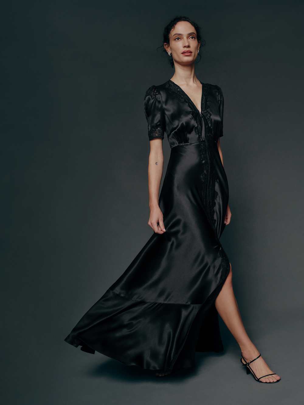 Reformation Charles Dress - Black