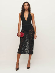 Reformation Rylee Skirt - Black Lace