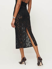 Reformation Rylee Skirt - Black Lace
