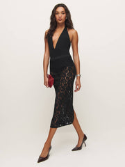 Reformation Rylee Skirt - Black Lace