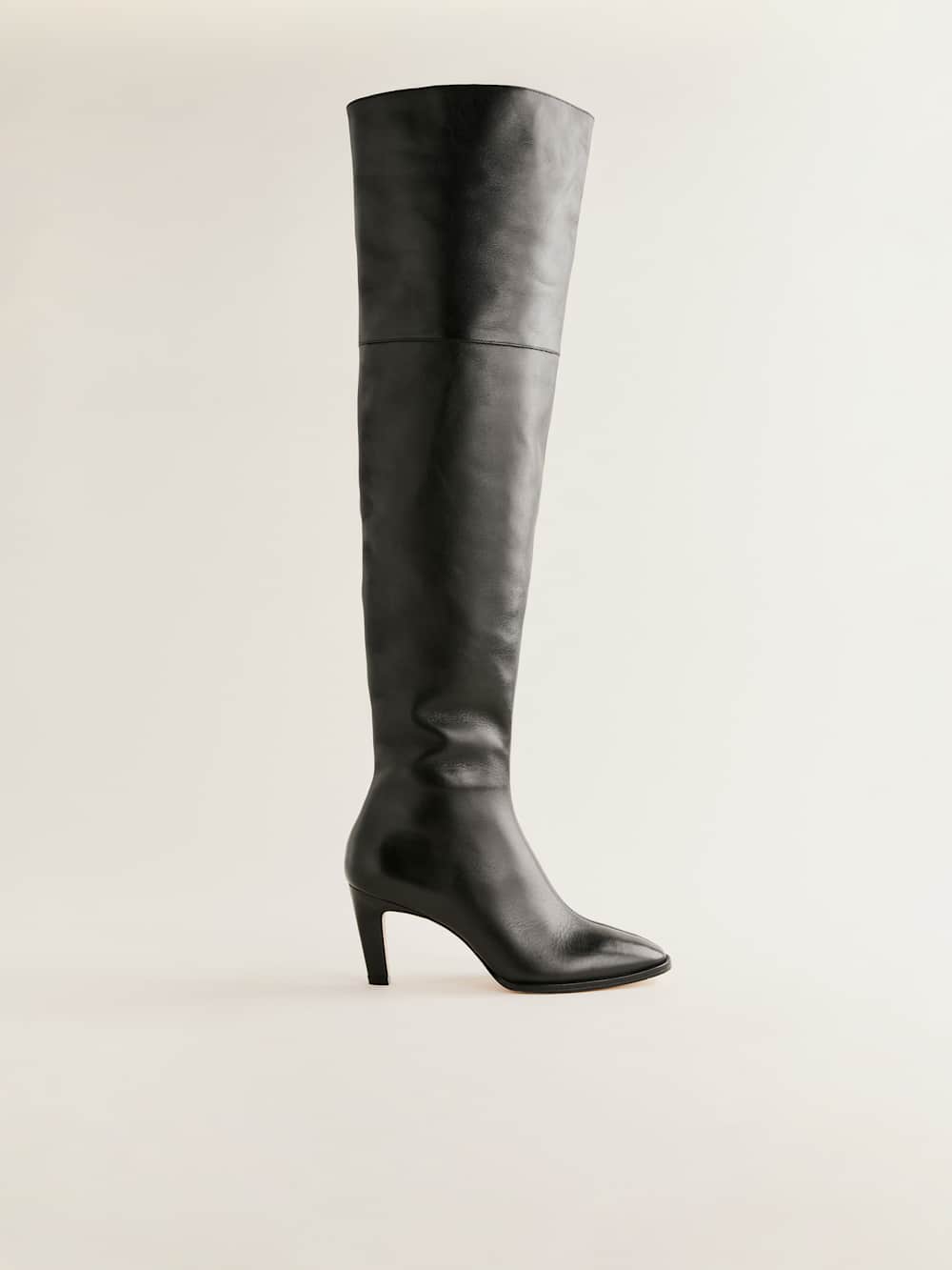 Reformation Giles Over The Knee Boot - Black Leather