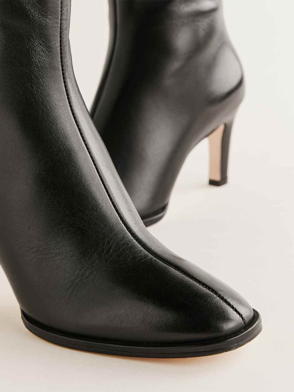 Reformation Giles Over The Knee Boot - Black Leather