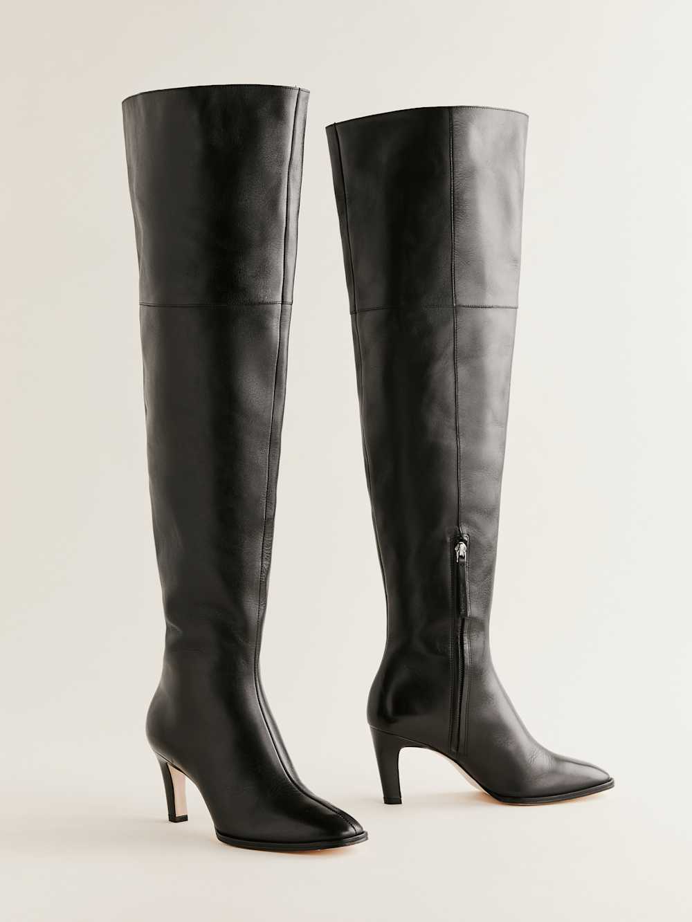 Reformation Giles Over The Knee Boot - Black Leather