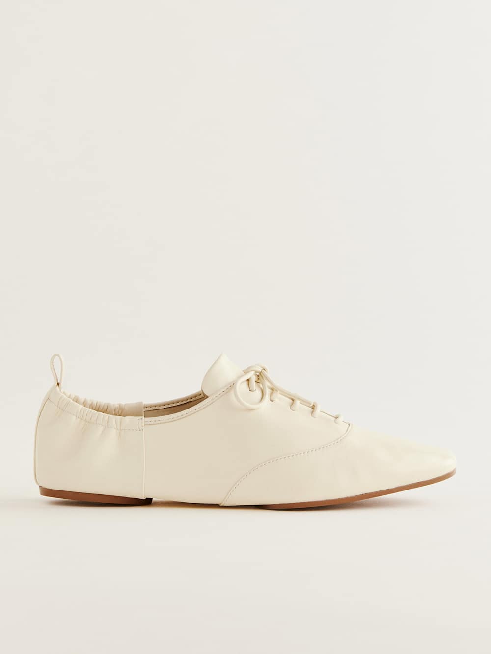 Reformation Marie Lace-up Oxford - Cream Puff Leather