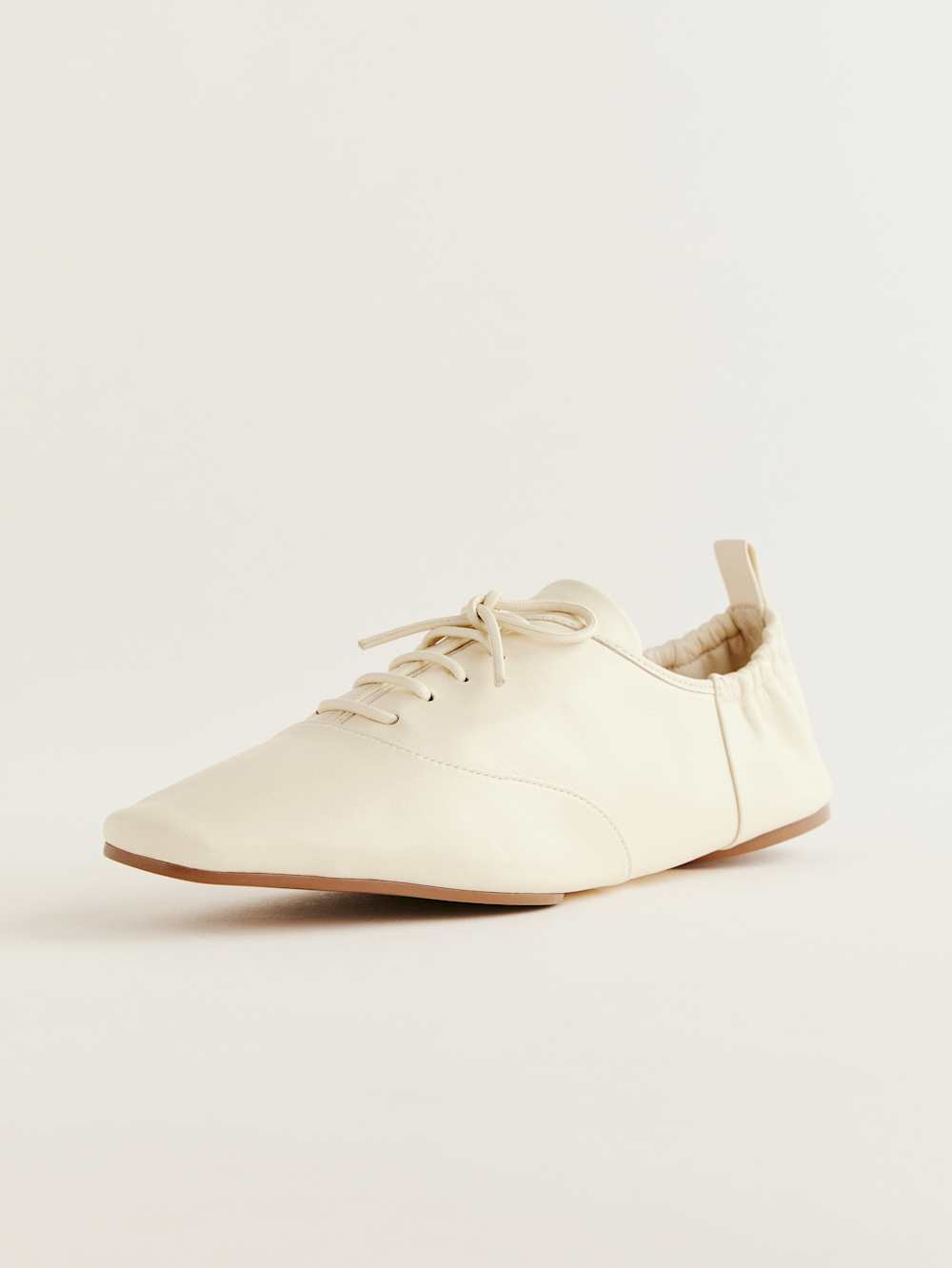 Reformation Marie Lace-up Oxford - Cream Puff Leather
