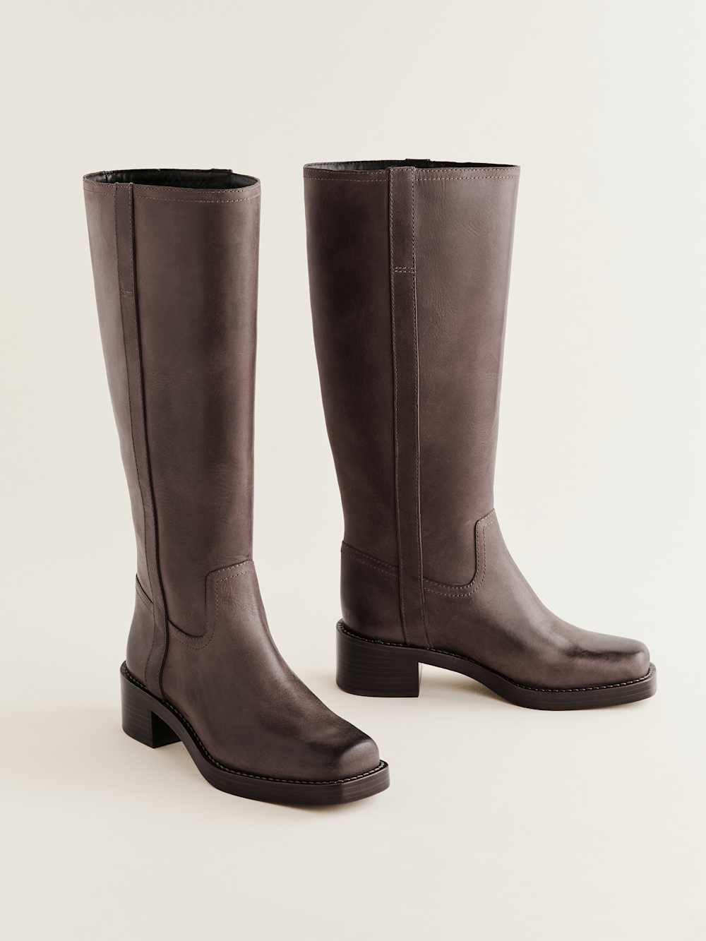 Reformation Frances Knee High Boot - Distressed Brown
