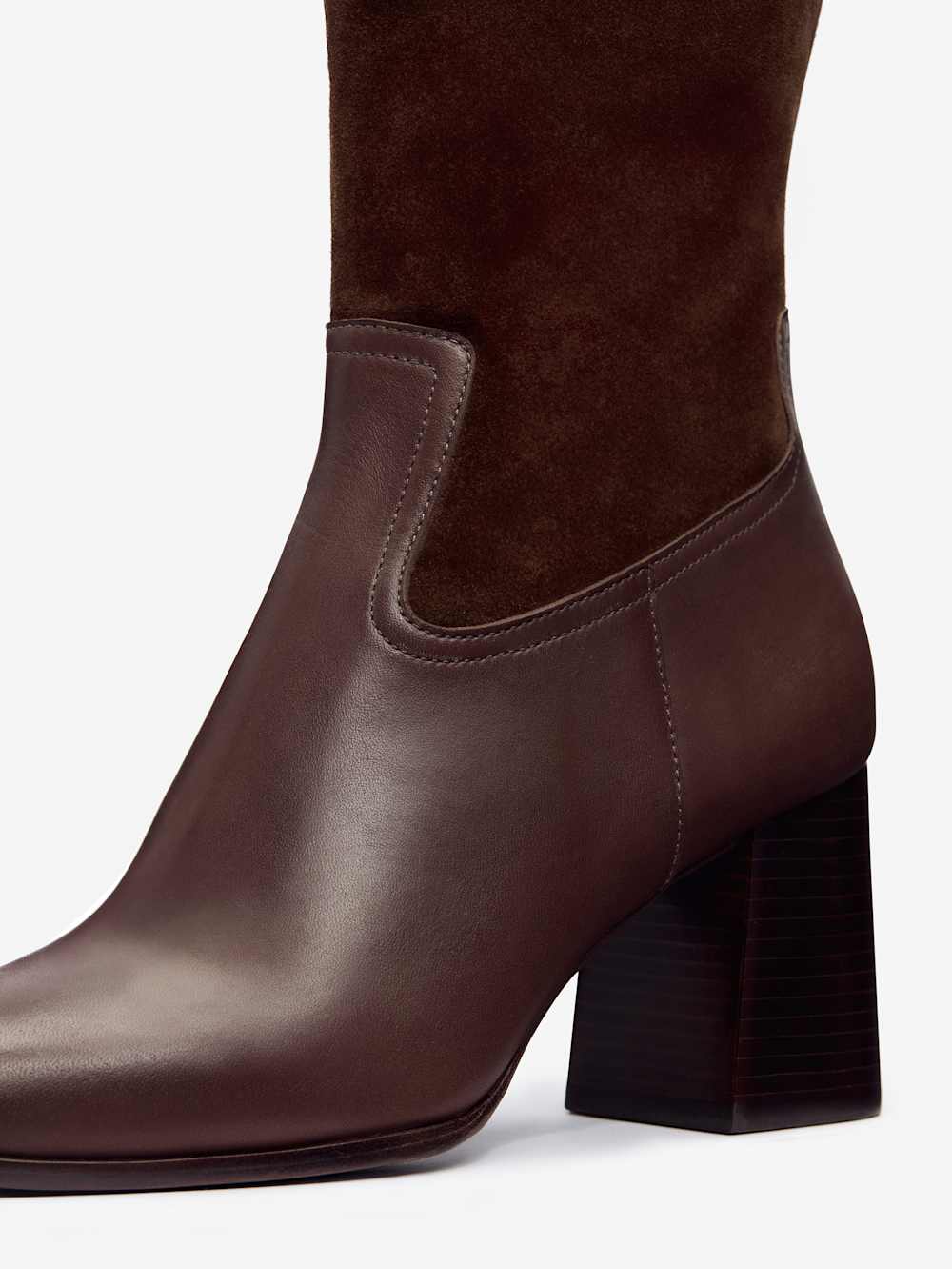 Reformation Frederique Knee High Boot - Oak Suede