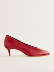 Reformation Gracelynn Pump - Scarlet Leather
