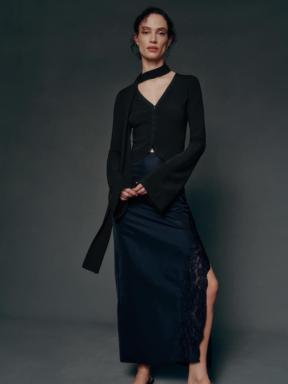 Reformation Noah Skirt - Navy